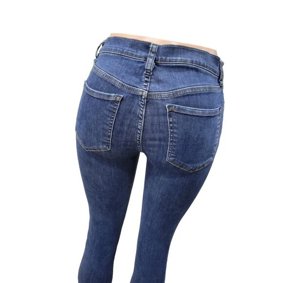 Free People Destroyed Reagan Jeans Size 29 Stretch Denim Button Fly - Picture 8 of 11